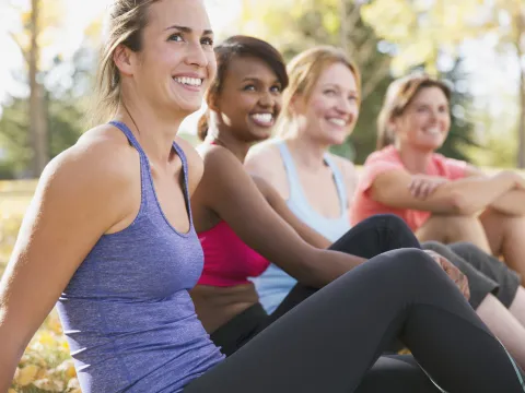 Diverse group of young, healthy women