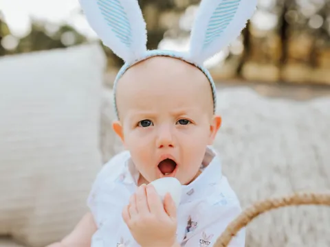 Henry after cleft lip surgery