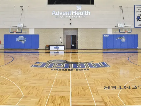 The AdventHealth Orlando Magic practice facility.