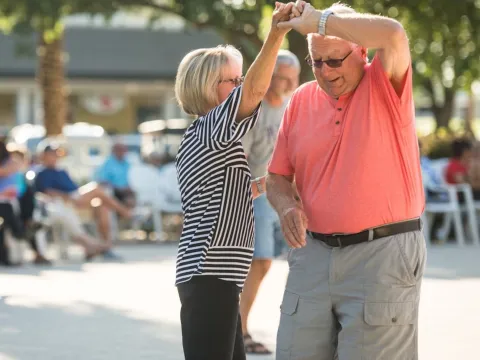 Duncan Engh dancing with his wife.