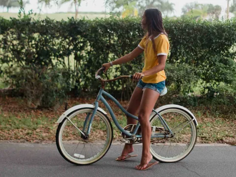 Girl riding bike