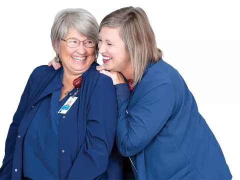 Nurse Sandy Barton with her daughter Sarah Durden