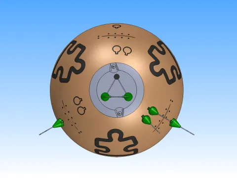 Top view of a robotic surgery training model