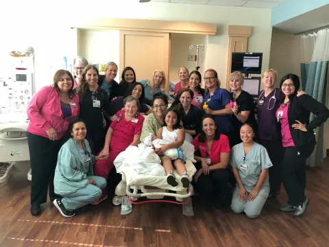 Kayley and the team of Nurses at AdventHealth