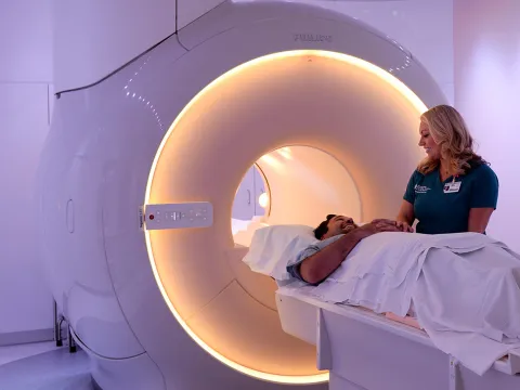 Our MRI rooms offer a mural projection of your choice.