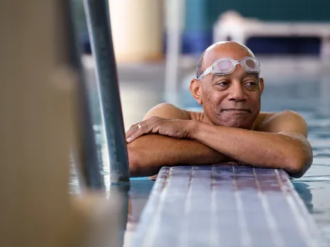 Man in pool