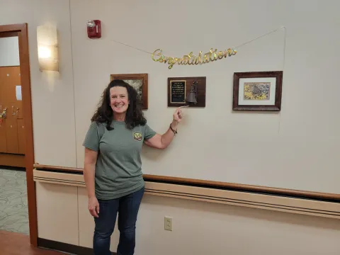 Patient rings the bell to signify the end of treatment