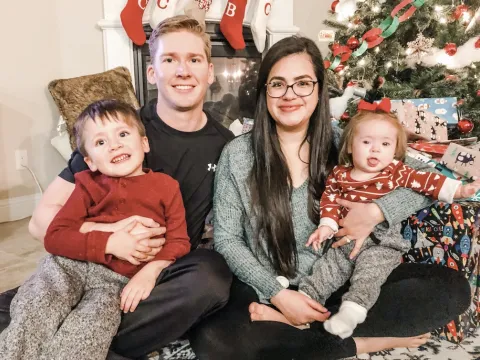 Josephine with her family at Christmas