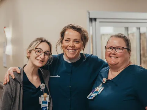 ottawa three female nurses wearing green scrubs