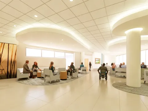 Rendering of AdventHealth Daytona Beach Expansion interior