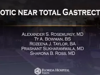 Robotic Near Total Gastrectomy.