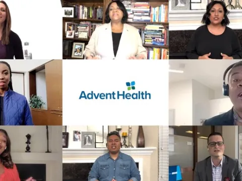 AdventHealth team members joined together in song to honor Black History Month. 