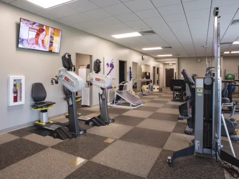 Interior of a room with medical equipment