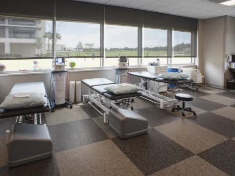Interior of a room with medical equipment