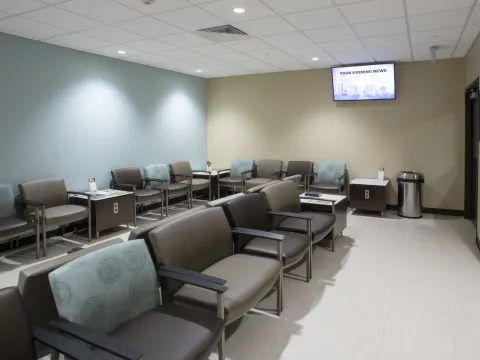 Waiting room with chairs