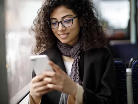 Woman using a smart phone