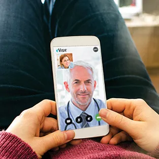 Woman Chatting with Doctor on phone