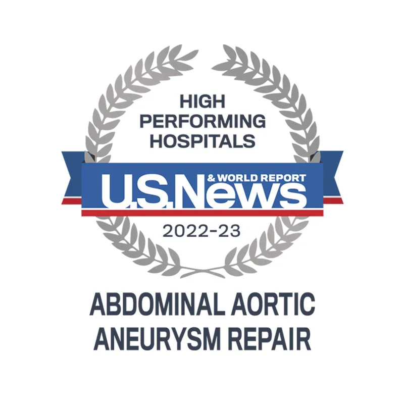 AdventHealth Orlando is recognized by U.S. News & World Report as a high performing hospital.