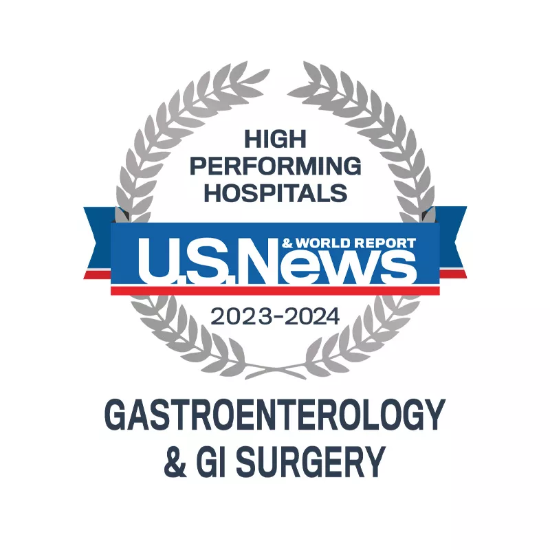 AdventHealth Orlando is recognized by U.S. News & World Report as a high performing hospital.