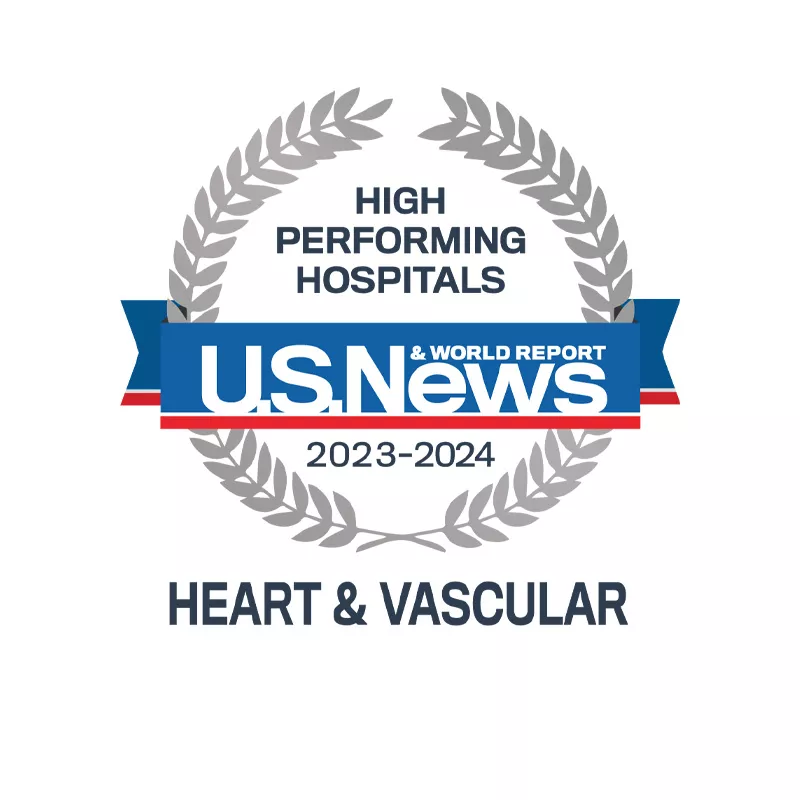 AdventHealth Orlando is recognized by U.S. News & World Report as a high performing hospital.