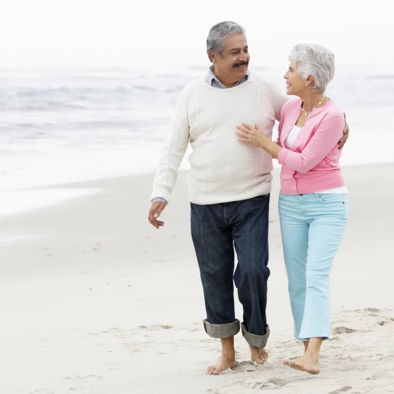 Older couple on the beach