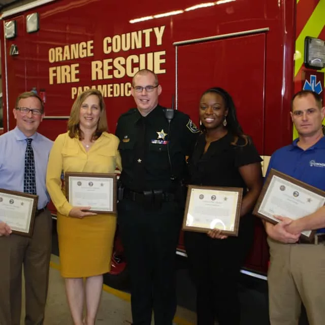 In a heroic act, four strangers, two of them from AdventHealth, stop on the side of the road to save a sergeant from a fiery crash.