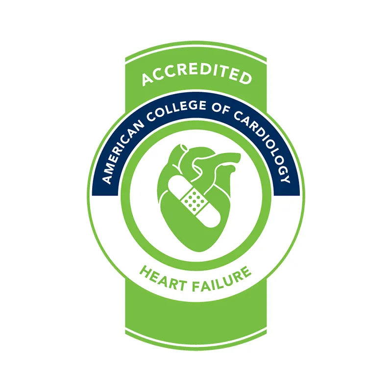 AdventHealth is an accredited organization for Heart Failure by The American College of Cardiology