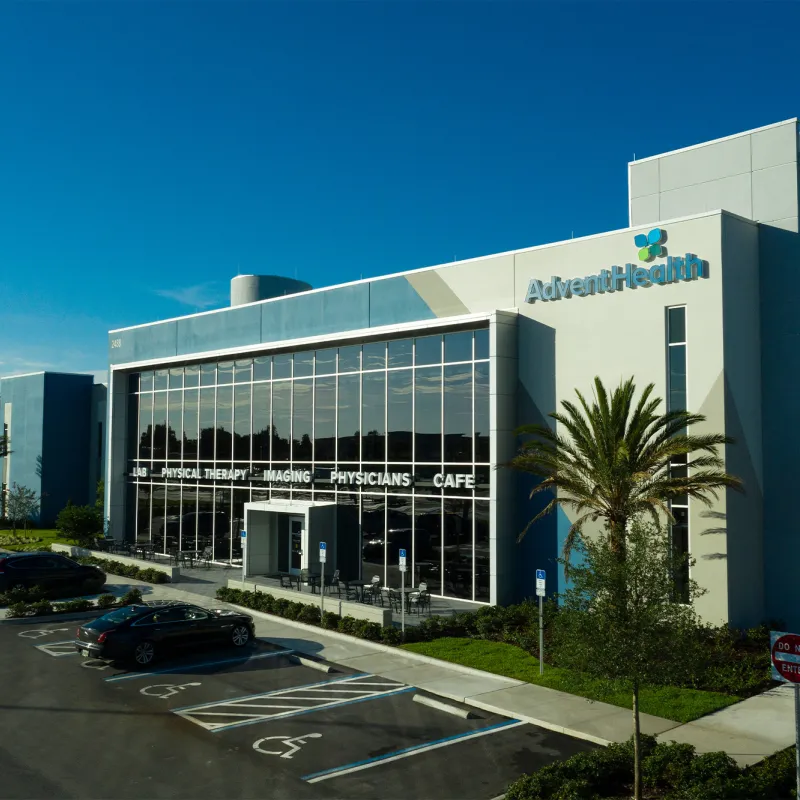 Exterior of AdventHealth Partin Settlement Health Park.