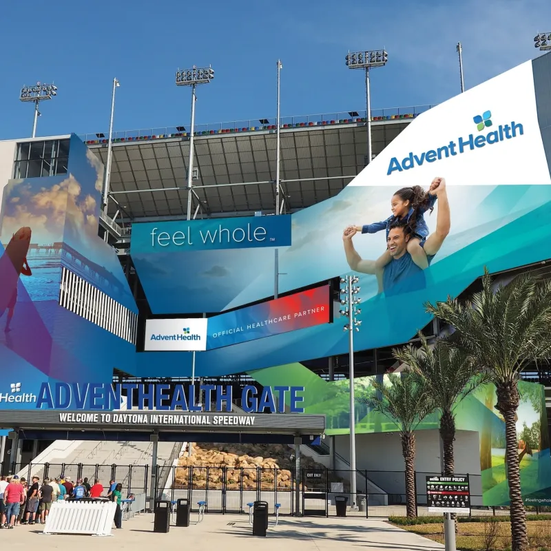 AdventHealth gate entrance at Daytona International Speedway