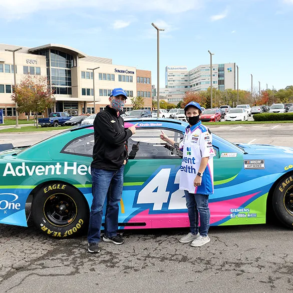 No. 42 AdventHealth Chevrolet Accented in Pink  to Highlight Breast Cancer Awareness, Honor Local Survivor 