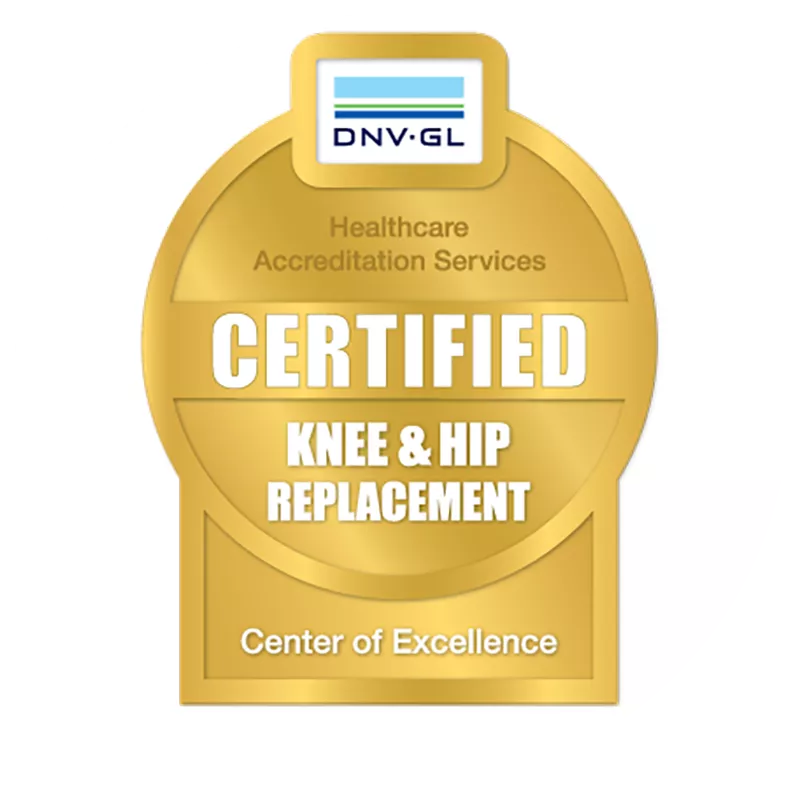 AdventHealth is a certified center of excellence for knee and hip replacement by DNV-GL