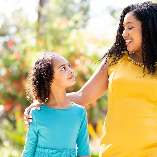 Mother/Daughter Outdoor Walk