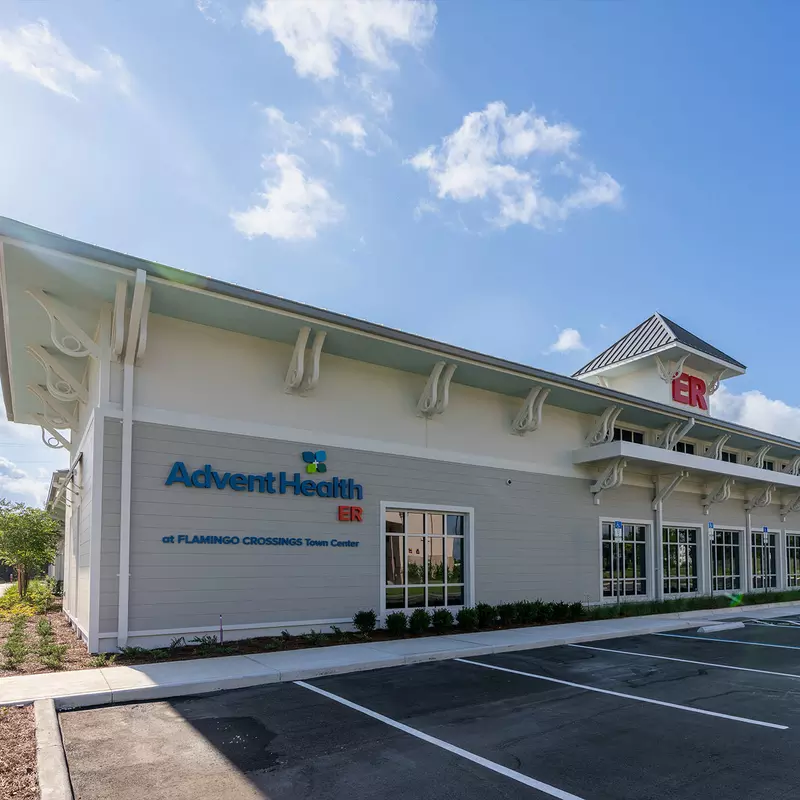 Exterior photo of the AdventHealth Flamingo Crossings Emergency Room