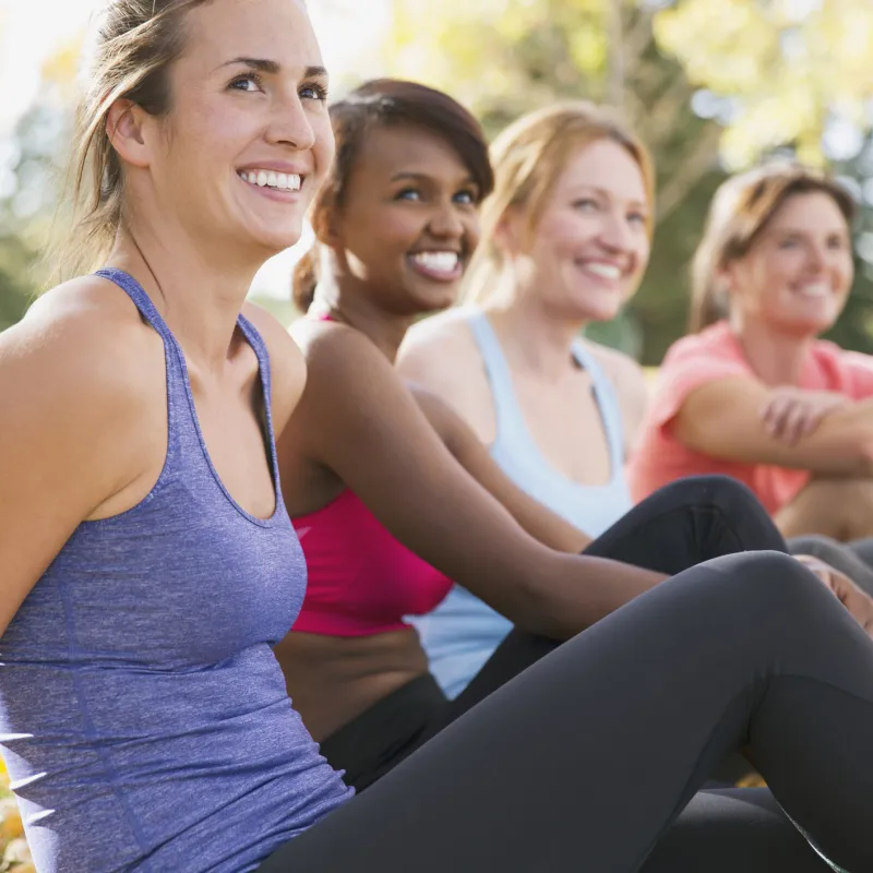 Diverse group of young, healthy women