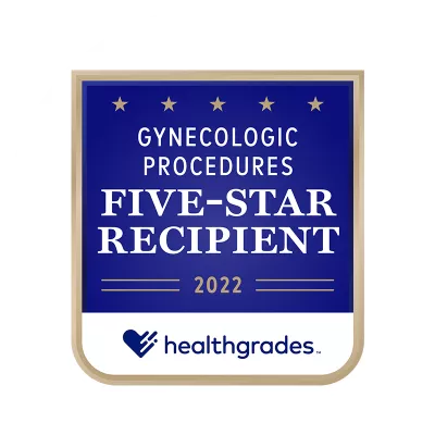 Healthgrades Five-Star Gynecologic Procedures 2022 logo