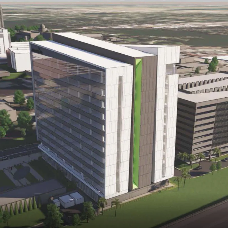 A 3-D render of the AdventHealth Rothman building