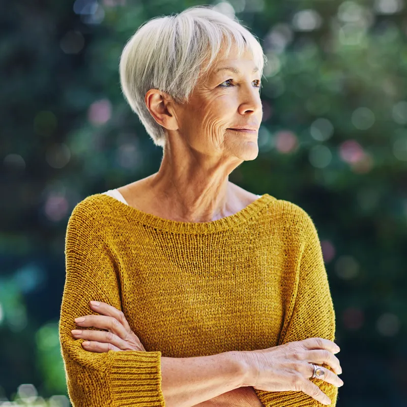 A woman standing outside.