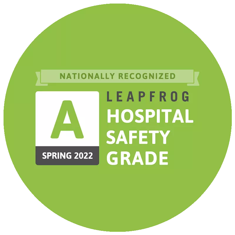 AdventHealth has earned the "Hospital Safety Grade" by Leapfrog for Spring 2022