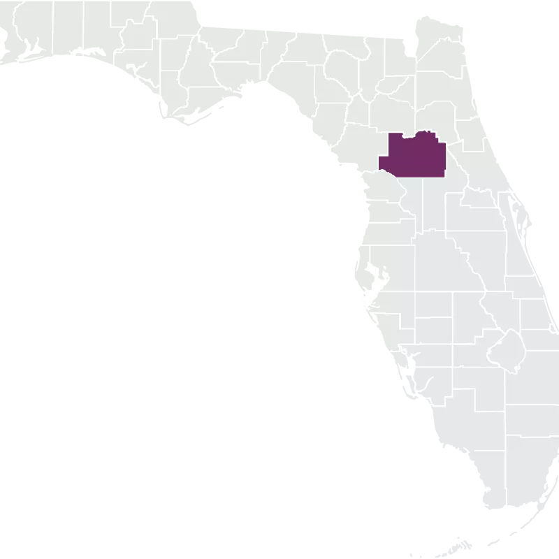 A Map of Ocala, Florida