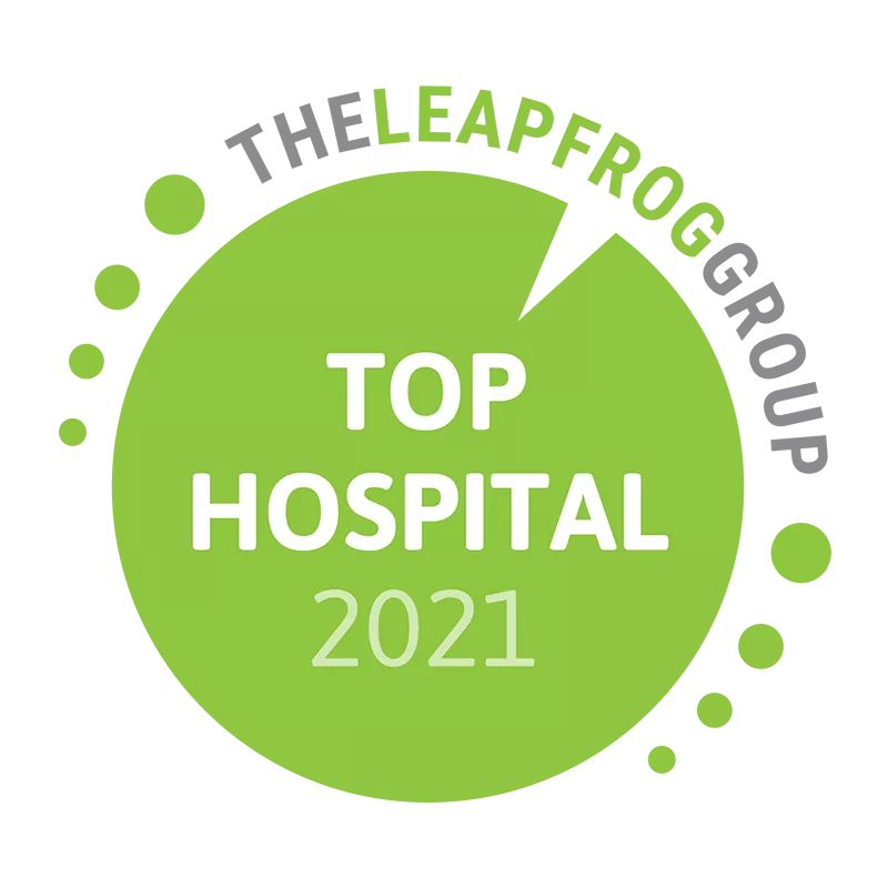 Leapfrog Top Hospital 2021 logo.