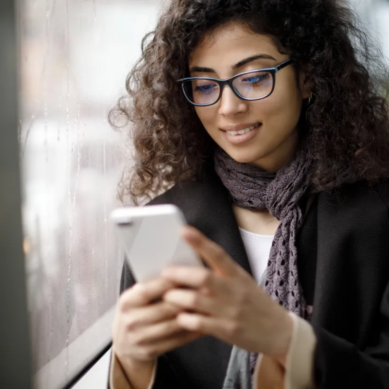 Woman using a smart phone