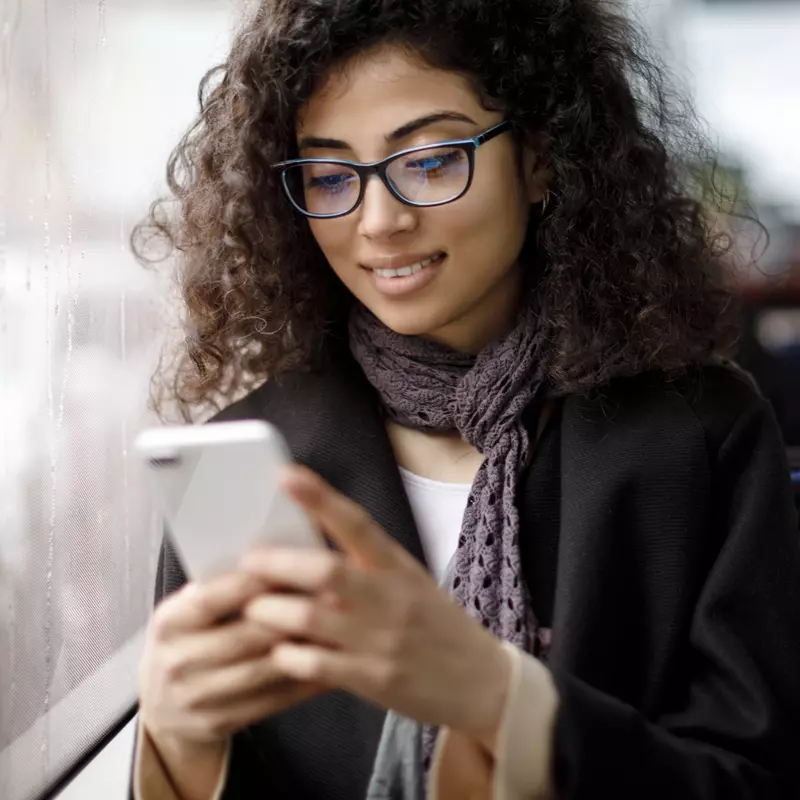 Woman using a smart phone