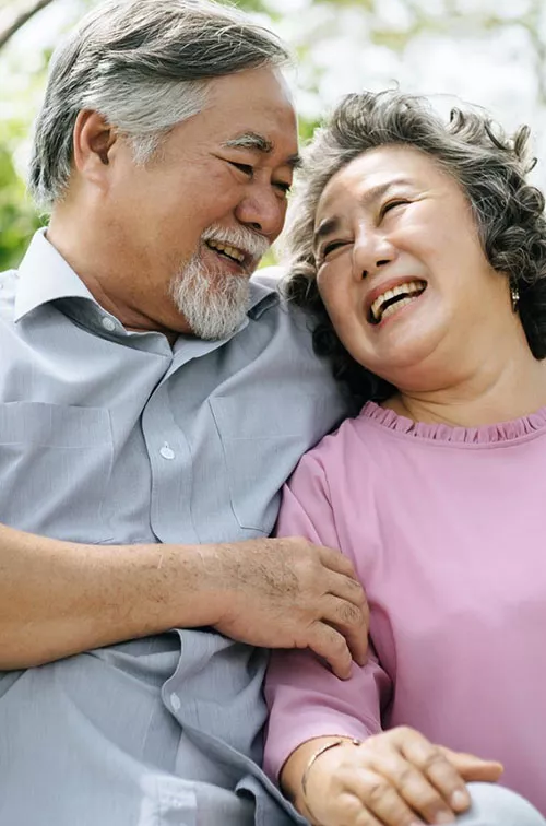 Senior Couple on a Park Bench