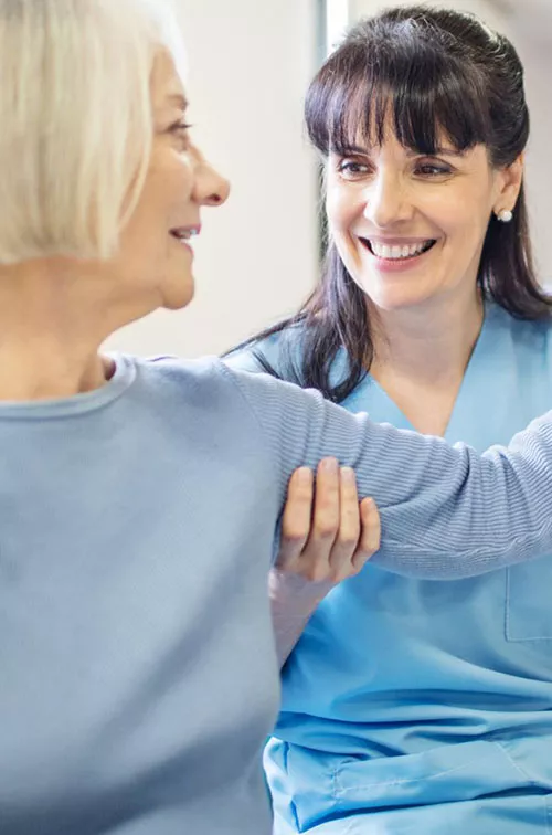 Woman having physical therapy