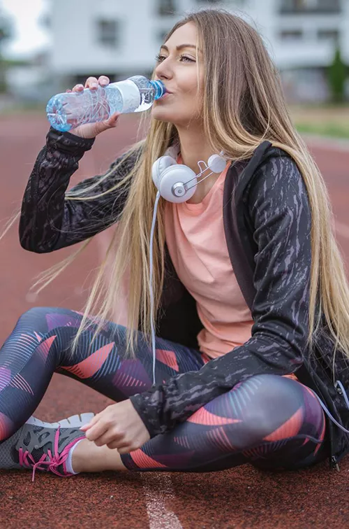 Woman drinking water