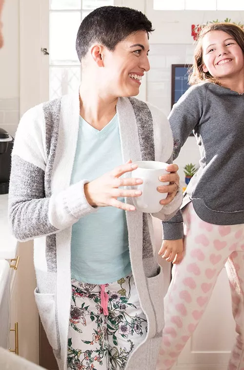 Three women's generations having fun in the kitchen