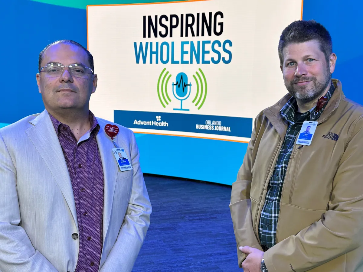 Dr. Victor Herrera and Rob Purinton appear on AdventHealth's Inspiring Wholeness podcast.