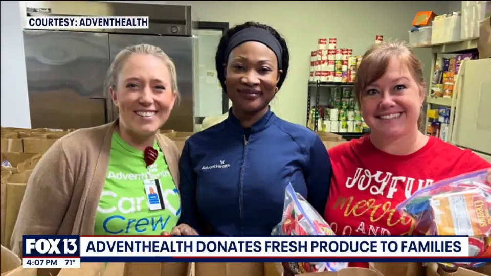 FOX13 | AdventHealth West Florida Donates Fresh Produce