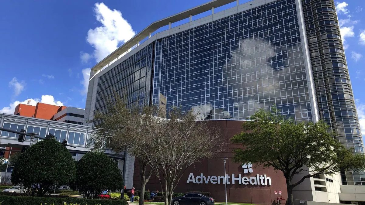 AdventHealth Orlando Exterior with sign