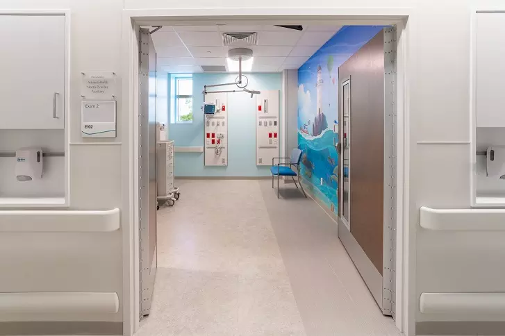 AdventHealth North Pinellas pediatric ER room 